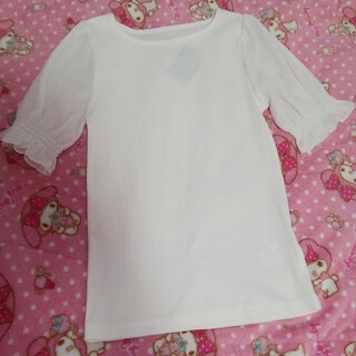 アベイル(Avail)のアベイル Avail レディーストップス シフォン Tシャツ ホワイト 白(Tシャツ(半袖/袖なし))