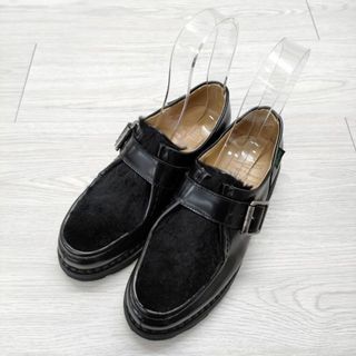 パラブーツ(Paraboot)のParaboot/UNITED ARROWS MICHAEL BRIDE LAPIN 23cm レザー 牛革 ラビットファー 定価74800円 シューズ・靴 ブラック レディース パラブーツ/ユナイテッドアローズ【中古】4-0318G◎(その他)