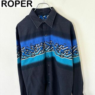 ヴィンテージ(VINTAGE)のROPER 長袖　ウエスタンシャツ　古着　アメカジ　ヴィンテージ(Tシャツ/カットソー(七分/長袖))