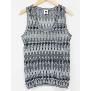 ミッソーニ(MISSONI)の【春物 新入荷】☆MISSONI/ミッソーニ☆ノースリーブニット/ニット/セーター ブラック×ホワイト/黒×白 レディース 40【中古】春夏 022042(ニット/セーター)