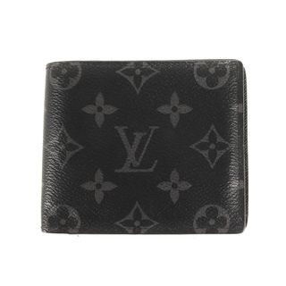 LOUIS VUITTON - LOUIS VUITTON ルイヴィトン モノグラム エクリプス ポルトフォイユ・マルコ M62545 二つ折り財布 ウォレット ブラック 黒 スペイン製 【メンズ】【中古】