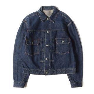 Levis リーバイス 50s ハギ付き 革パッチ 507XX 2nd デニムジャケット / Gジャン 濃紺 インディゴ 85% サイズ:詳細参照(42位) 50年代 vintage ヴィンテージ 古着 アウター ブルゾン 上着【メンズ】【中古】(Gジャン/デニムジャケット)