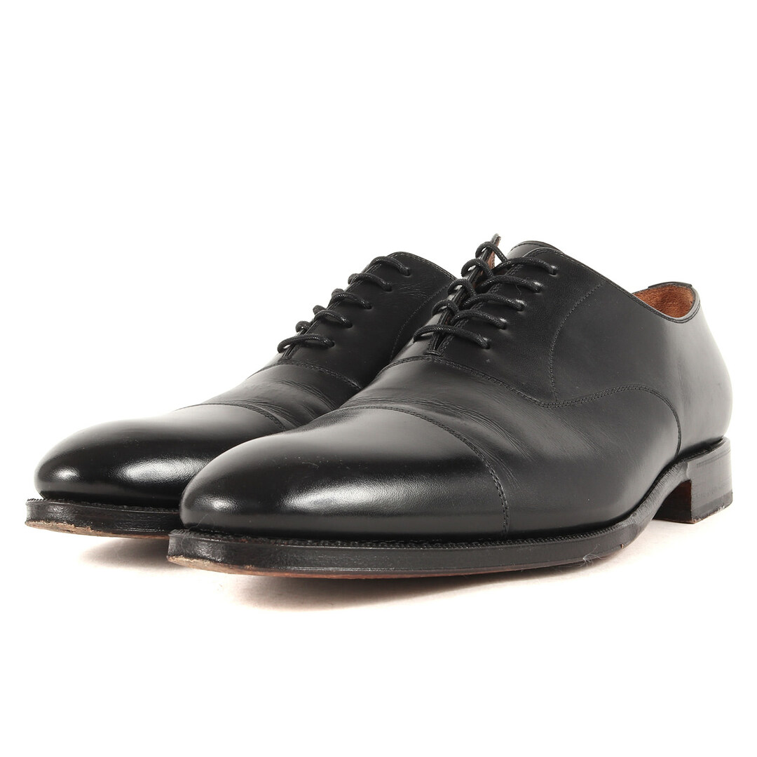 YANKO(ヤンコ)のYANKO ヤンコ サイズ:10 1/2 ストレートチップ カーフレザー ドレス シューズ Cap Toe Oxford in Black Box Calf Leather 14660 オックスフォード 革靴 短靴 内羽根 ブラック 黒 スペイン製【メンズ】【中古】 メンズの靴/シューズ(ドレス/ビジネス)の商品写真