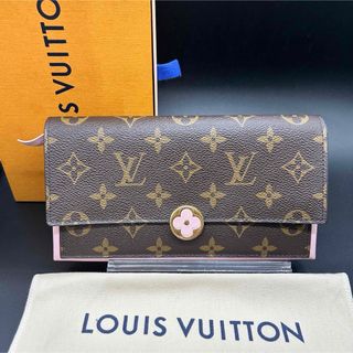 ルイヴィトン(LOUIS VUITTON)のルイヴィトン　ポルトフォイユフロール モノグラム ローズバレリーヌ 長財布　美品(財布)