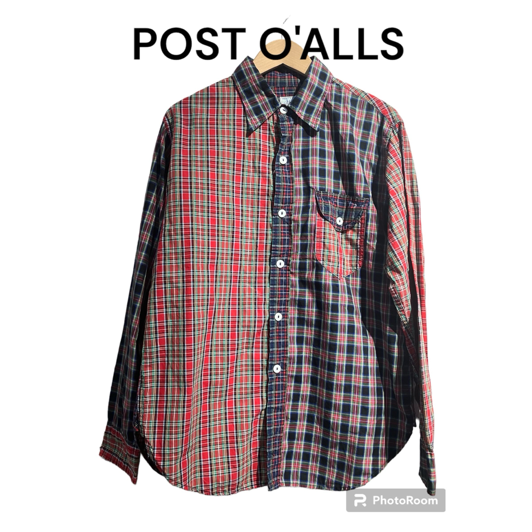 POST OVERALLS(ポストオーバーオールズ)のPOST O'ALLS クレイジーパターンチェックシャツ　ポストオーバーオールズ メンズのトップス(シャツ)の商品写真