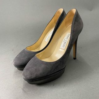 ジミーチュウ(JIMMY CHOO)の5c31 JIMMY CHOO ジミーチュウ ALEX アレックス スエードレザー ヒールパンプス 38 グレー シューズ イタリア製(ハイヒール/パンプス)