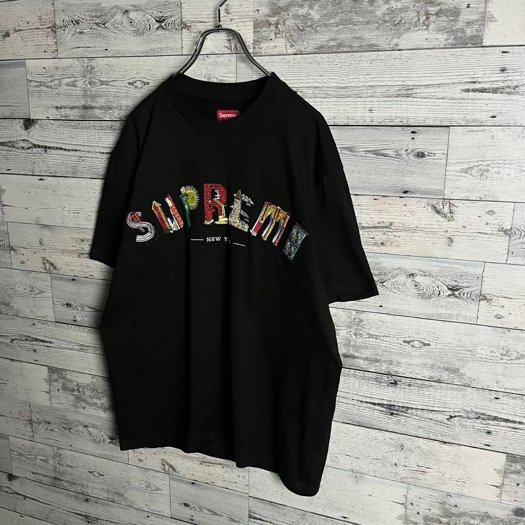 Supreme(シュプリーム)の【美品　人気Lサイズ】シュプリーム☆センター刺繍アーチロゴ入り半袖Tシャツ その他のその他(その他)の商品写真