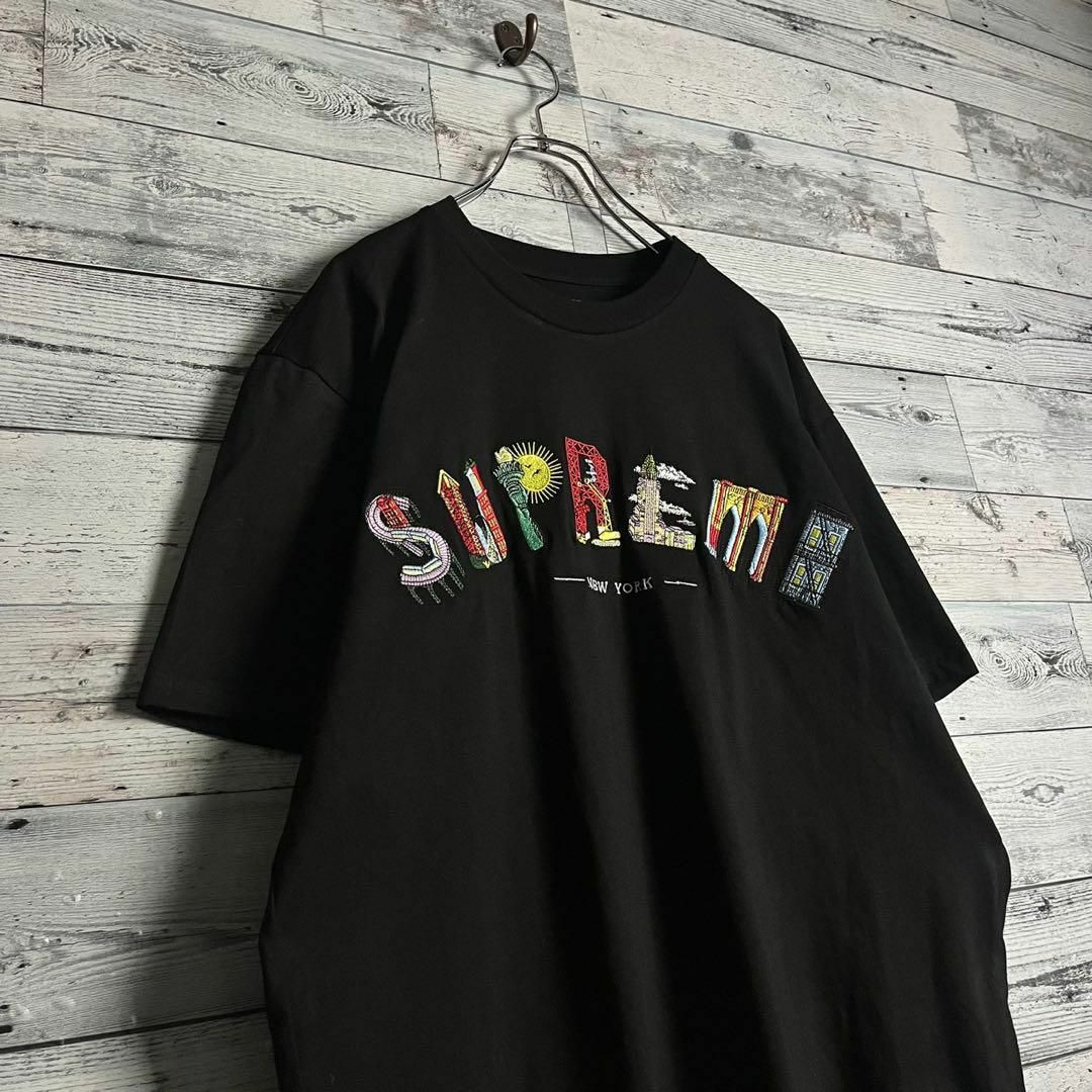 Supreme(シュプリーム)の【美品　人気Lサイズ】シュプリーム☆センター刺繍アーチロゴ入り半袖Tシャツ その他のその他(その他)の商品写真