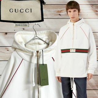 グッチ(Gucci)の現行品☆人気モデル☆GUCCI パーカー ハーフジップ 20万円 XL グッチ(パーカー)