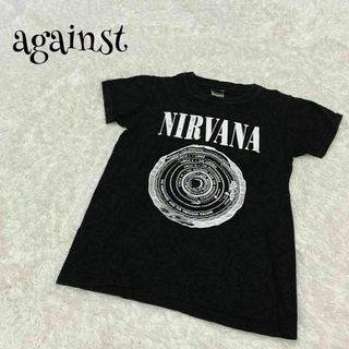 AGAINST - against ☆ NIRVANA ニルヴァーナ バンドTシャツ 黒 ブラック