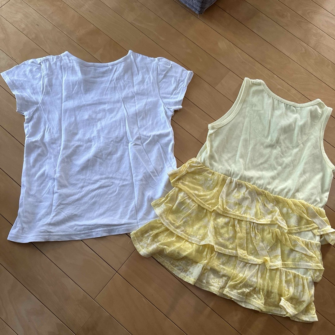 motherways(マザウェイズ)の最終値下♪美品　マザウェイズ　半袖Tシャツ　ノースリーブ　チュニック　2枚セット キッズ/ベビー/マタニティのキッズ服女の子用(90cm~)(Tシャツ/カットソー)の商品写真