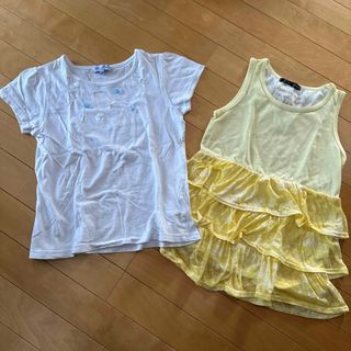 マザウェイズ(motherways)の最終値下♪美品　マザウェイズ　半袖Tシャツ　ノースリーブ　チュニック　2枚セット(Tシャツ/カットソー)