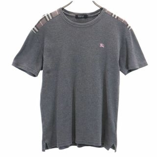 バーバリーブラックレーベル(BURBERRY BLACK LABEL)のバーバリーブラックレーベル 三陽商会 日本製 半袖 Tシャツ 2 グレー系 BURBERRY BLACK LABEL メンズ 古着 【240331】 メール便可(Tシャツ/カットソー(半袖/袖なし))