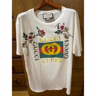 グッチ(Gucci)のGUCCIダメージ刺繍半袖Tシャツ🌻(S)美品(Tシャツ(半袖/袖なし))