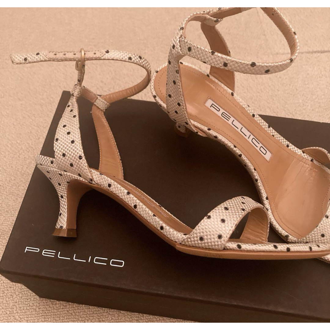 PELLICO(ペリーコ)の美品PELLICOペリーコ定価¥57,200ドット アンクルストラップ サンダル レディースの靴/シューズ(サンダル)の商品写真