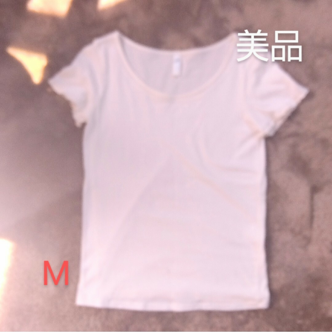 白　Tシャツ　お洒落 レディースのトップス(Tシャツ(半袖/袖なし))の商品写真