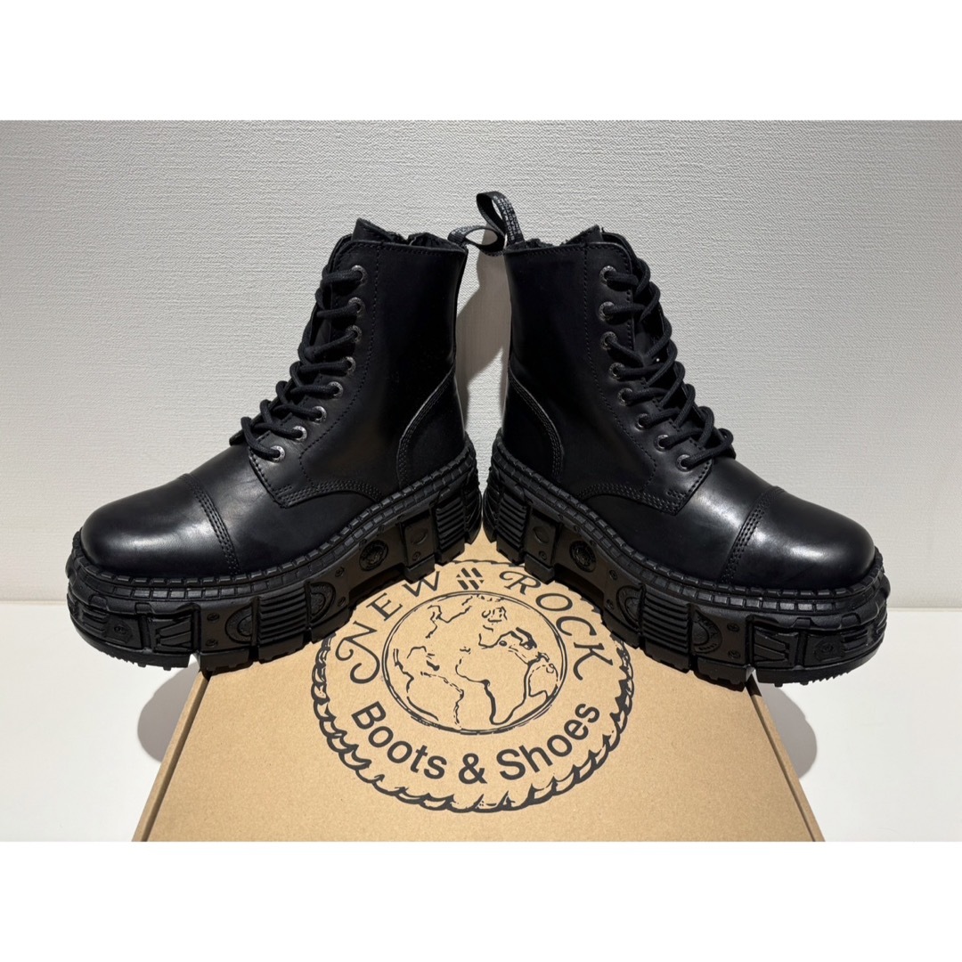 新品❗️NEW ROCK パンク超厚底ブーツ ブラック 27cmの通販 by 新品❗️NEW ROCK パンク超厚底ブーツ ブラック 27cmの通販 by