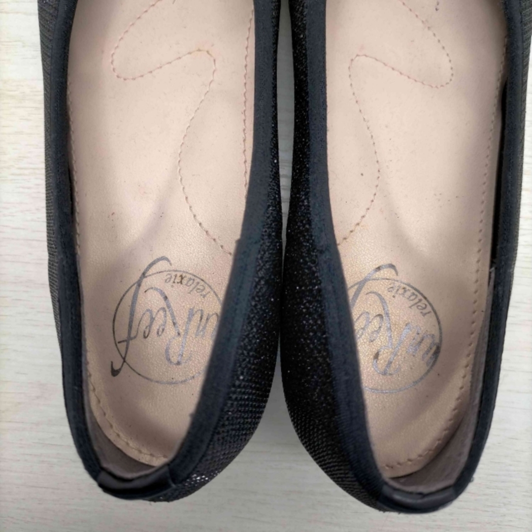 unreef relaxie(アンリーフ リラクシー) ラメリボン パンプス レディースの靴/シューズ(ハイヒール/パンプス)の商品写真