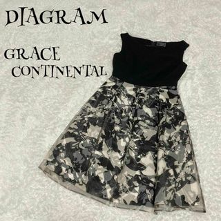 グレースコンチネンタル(GRACE CONTINENTAL)のDIAGRAM GRACE CONTINENTAL ☆ ノースリーブワンピース(ひざ丈スカート)