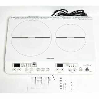 ☆2020年製 良品 アイリスオーヤマ 2口 IHコンロ IHK-W12 W