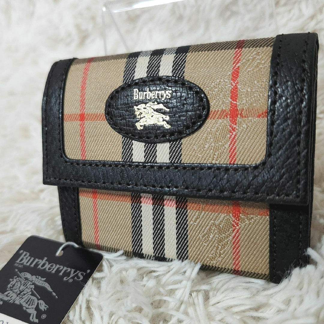 BURBERRY(バーバリー)の希少 BURBERRY バーバリー ノバチェック ホースロゴ ミニ コインケース レディースのファッション小物(コインケース)の商品写真