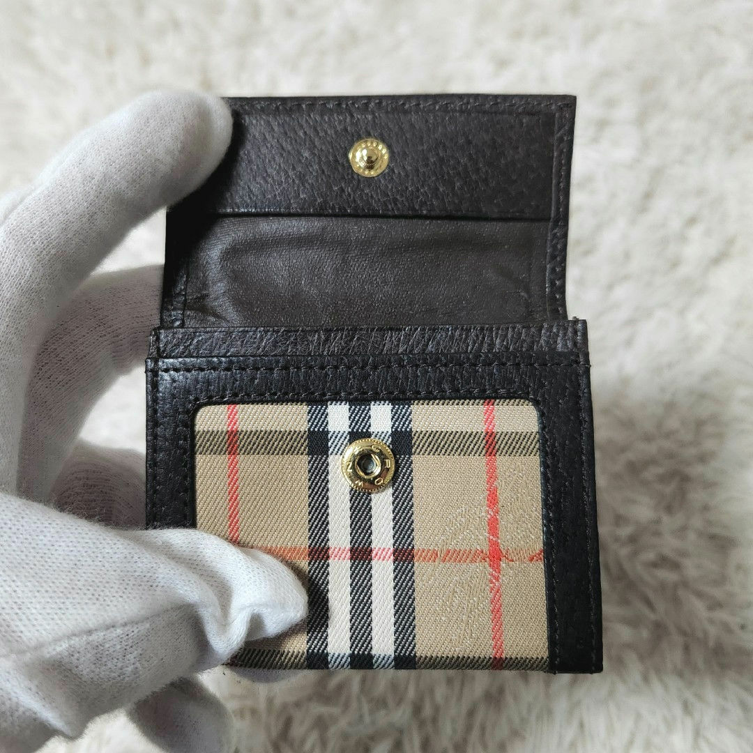 BURBERRY(バーバリー)の希少 BURBERRY バーバリー ノバチェック ホースロゴ ミニ コインケース レディースのファッション小物(コインケース)の商品写真