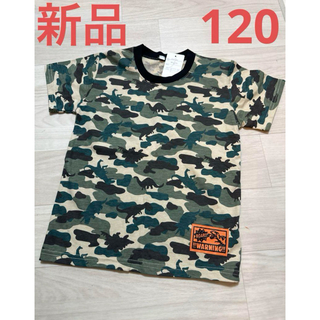 【早い者勝ち！】迷彩　恐竜柄 Tシャツ　120(Tシャツ/カットソー)
