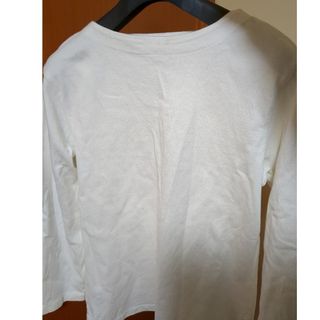 ムジルシリョウヒン(MUJI (無印良品))の無印良品　太番手ボートネック長袖tシャツＳ白(Tシャツ(長袖/七分))