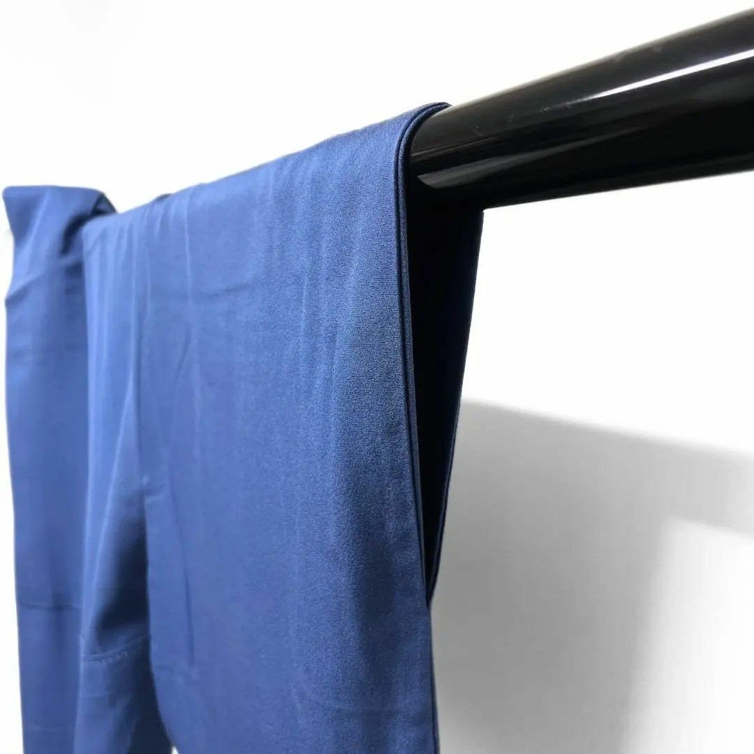 色無地　藍染　青色　着物　つけ襟付き　025w レディースの水着/浴衣(その他)の商品写真