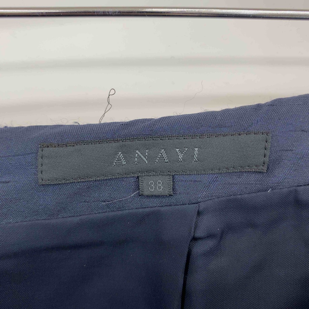 ANAYI(アナイ)のANAYI アナイ レディース ひざ丈スカート　ツイード　ネイビー　裏地　毛混 レディースのスカート(ひざ丈スカート)の商品写真