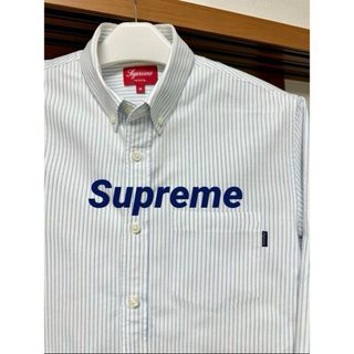 シュプリーム(Supreme)の✨希少・ネイビータグ✨Supreme シュプリーム ストライプシャツ(シャツ)