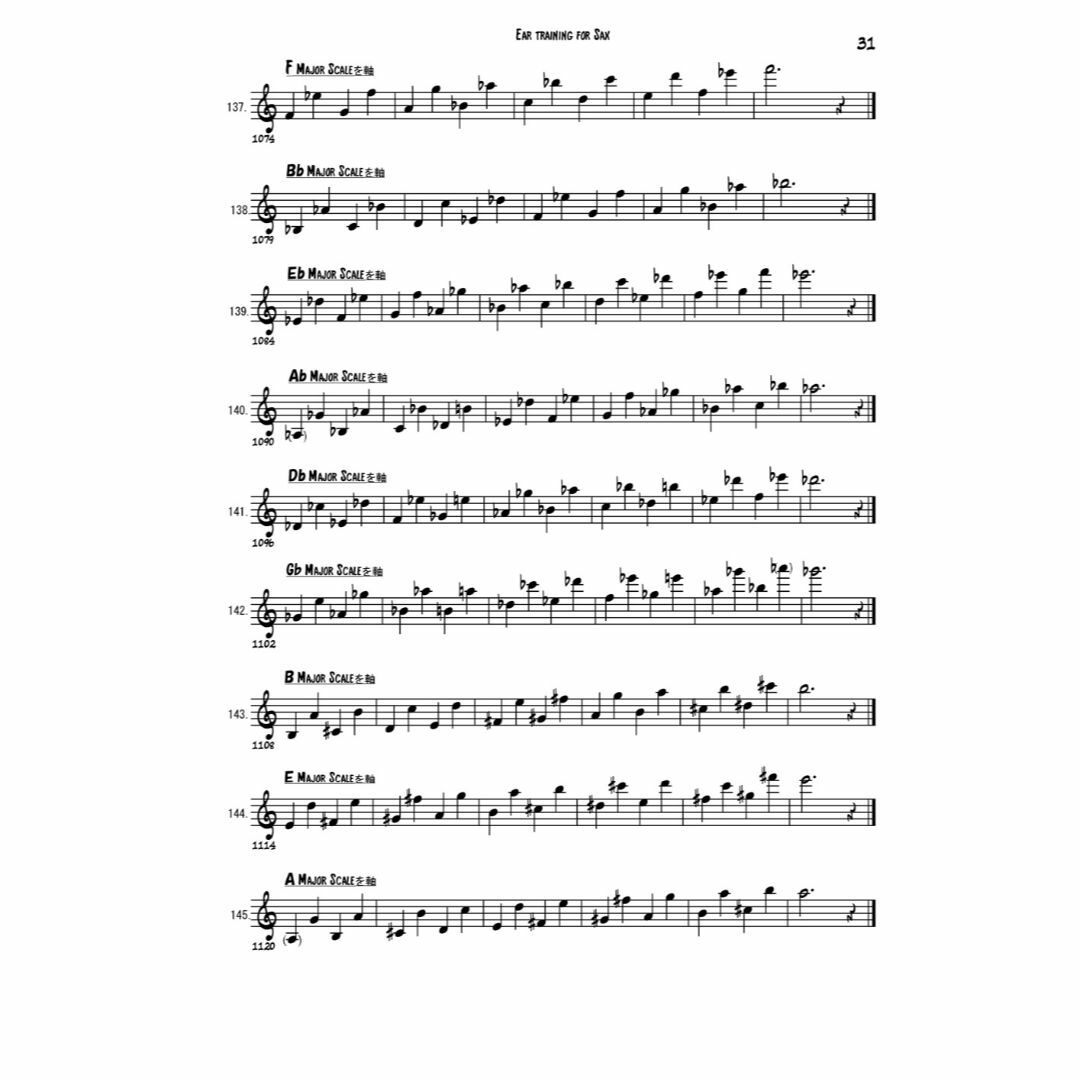 サックスのためのイヤー・トレーニング-音程編 楽器の管楽器(サックス)の商品写真