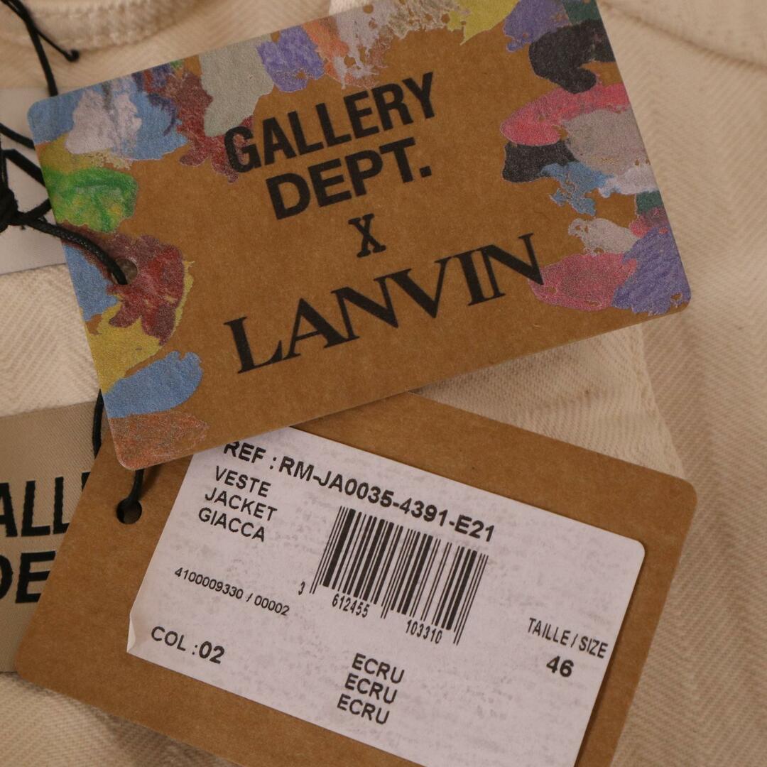 LANVIN(ランバン)のランバン x GALLERY DEPT. アイボリー 2022年SS ペイントデニムジャケット 46 メンズのジャケット/アウター(その他)の商品写真