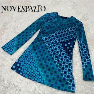 ノーベスパジオ(NOVESPAZIO)の【美品】 NOVESPAZIO ☆ ワンピース 総柄 ドット柄 定価26000円(ミニワンピース)