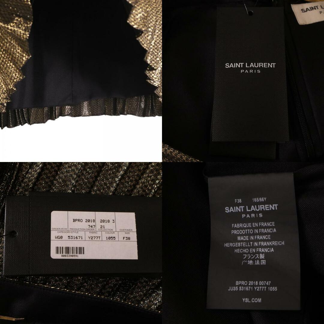 Saint Laurent(サンローラン)のサンローランパリ 18年 531671 プリーツ ミニスカート F38 レディースのスカート(その他)の商品写真