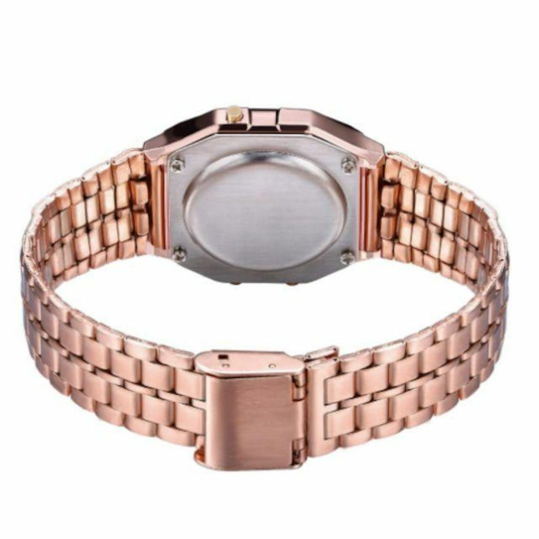 790 新品 デジタル レディース 腕時計 男女兼用 ピンクゴールド お洒落 レディースのファッション小物(腕時計)の商品写真