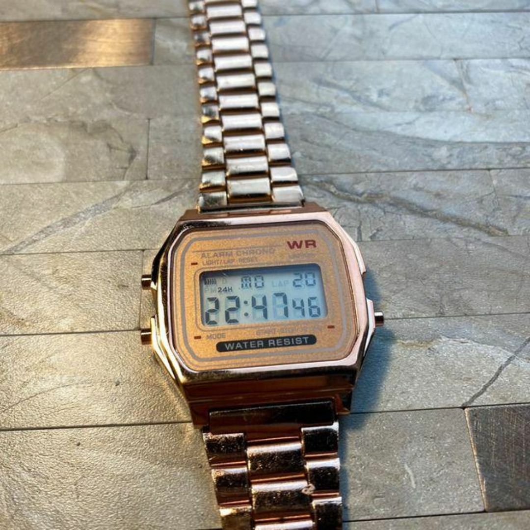 790 新品 デジタル レディース 腕時計 男女兼用 ピンクゴールド お洒落 レディースのファッション小物(腕時計)の商品写真