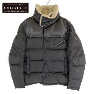 モンクレール(MONCLER)のモンクレール 【新品同様/国内正規/21年製】LEO レオ ヨークレザー切替 ダウン 6(ダウンジャケット)