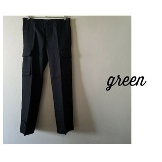 グリーン(green)のgreen　リネンカーゴパンツ(ワークパンツ/カーゴパンツ)