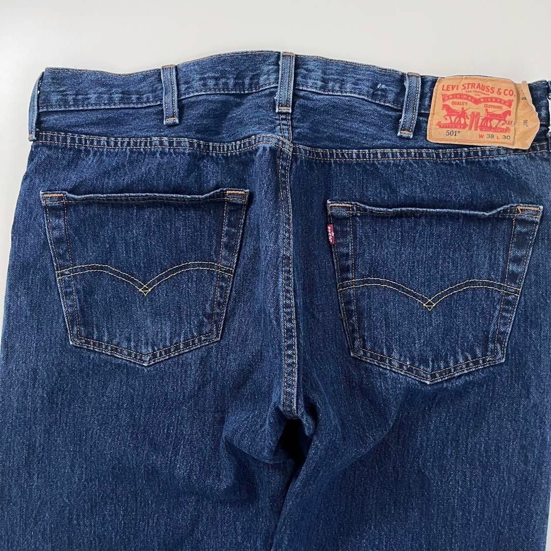 Levi's(リーバイス)の濃紺 リーバイス 501 w38 L30 デニム 古着 ジーンズ 大きいサイズ メンズのパンツ(デニム/ジーンズ)の商品写真