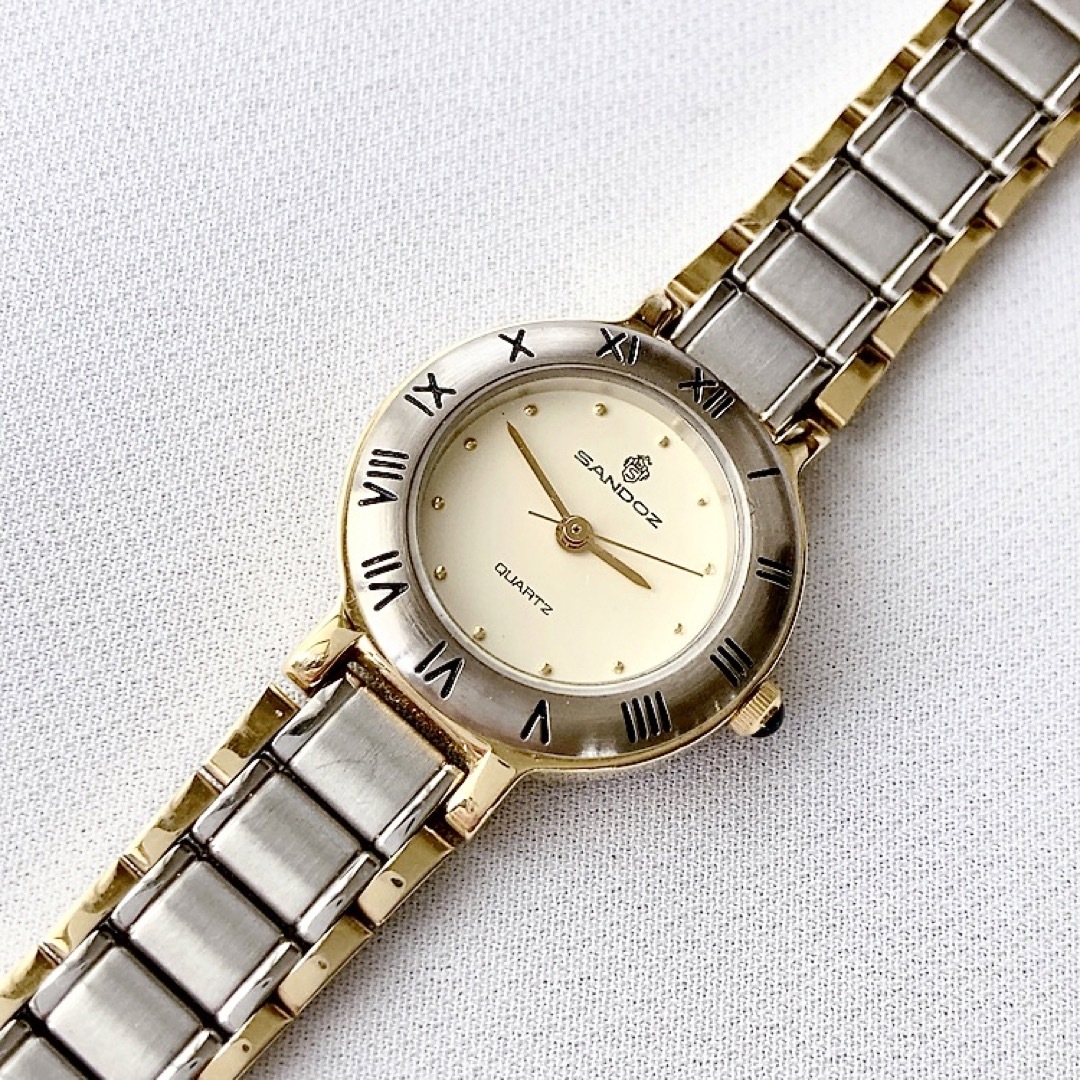 SWISS老舗　SANDOZ レディースクォーツ腕時計　ベルト.フリーアジャスト レディースのファッション小物(腕時計)の商品写真