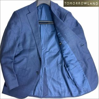 TOMORROWLAND - J6189 美品 トゥモローランド シルクモヘヤホップサックジャケット 紺 46