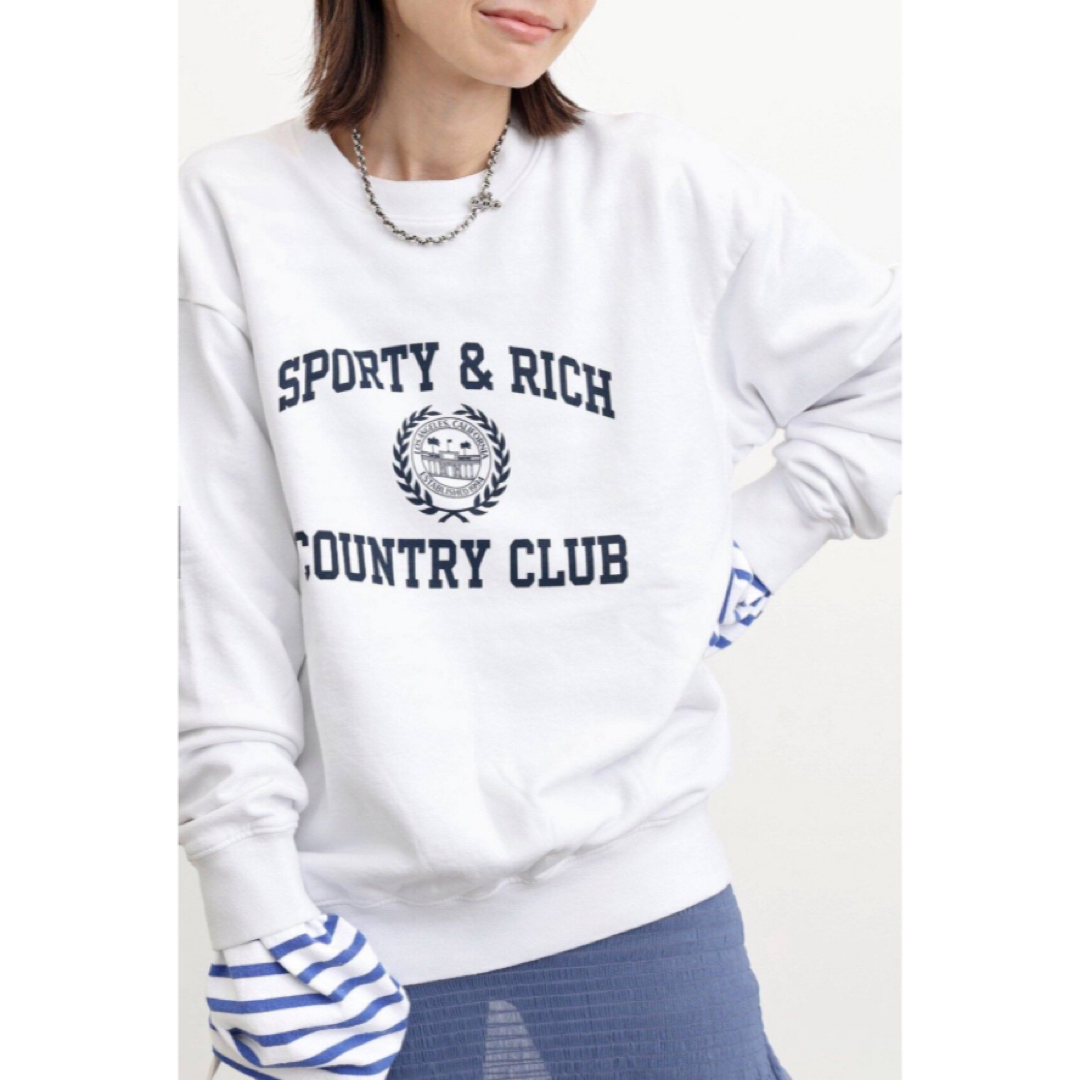 L'Appartement DEUXIEME CLASSE(アパルトモンドゥーズィエムクラス)のアパルトモン購入◆スポーティアンドリッチ◆CREW NECK SWEAT   レディースのトップス(トレーナー/スウェット)の商品写真