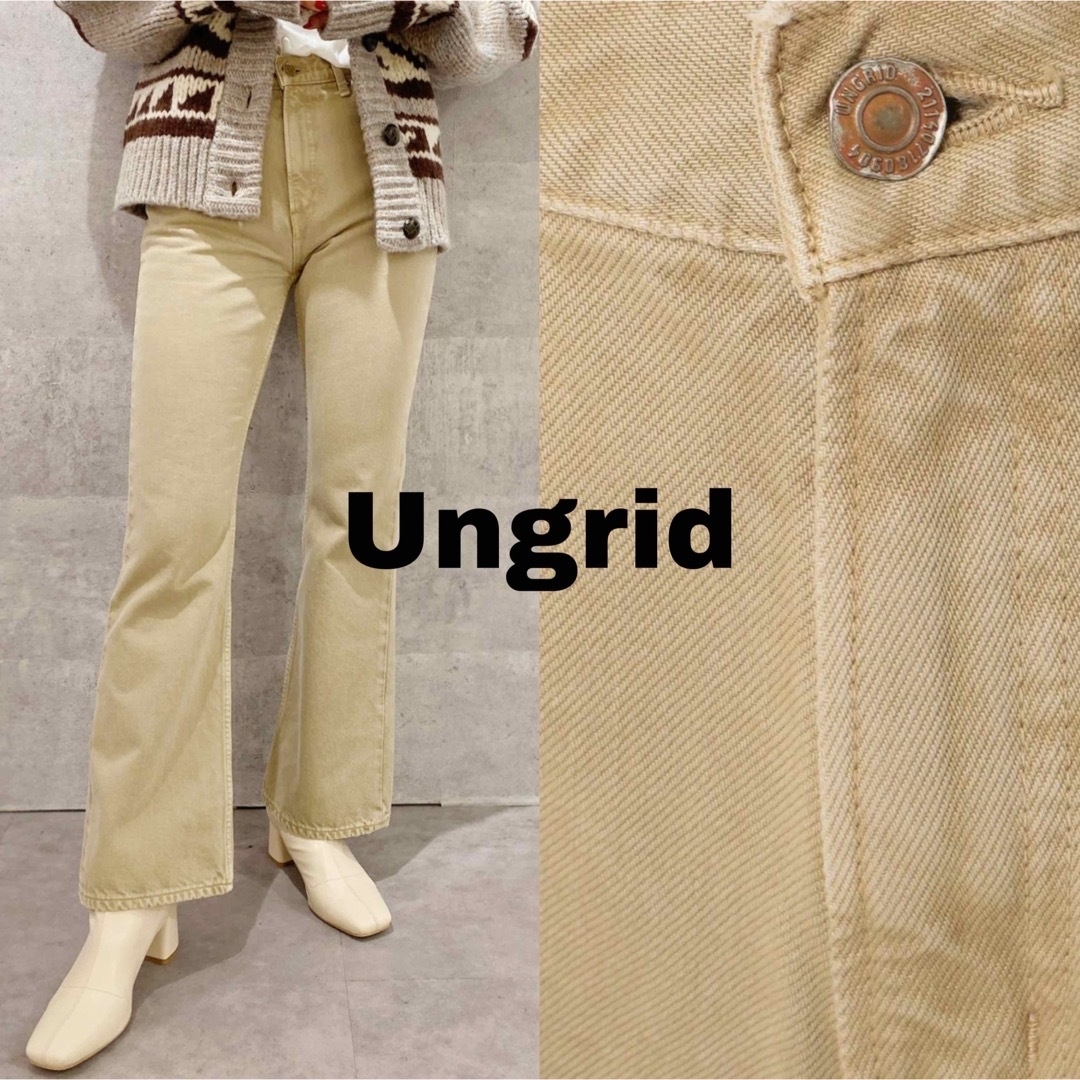 Ungrid(アングリッド)のUngrid ハイウエストフレアデニム レディースのパンツ(デニム/ジーンズ)の商品写真