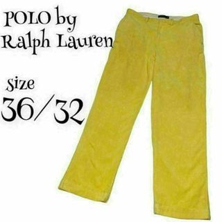 POLO by RalphLauren☆パンツ コーデュロイ 黄色　大きいサイズ(スラックス)