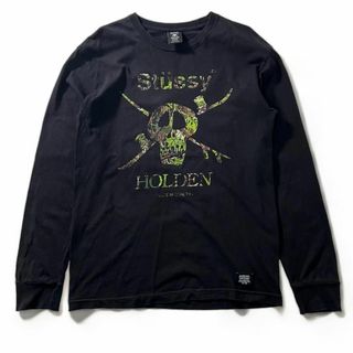 ステューシー(STUSSY)のステューシー × ホールデン スカル プリント ロンT 長袖Tシャツ(Tシャツ/カットソー(七分/長袖))