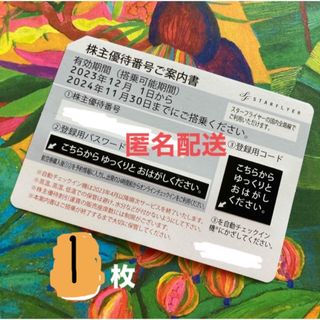 匿名配送 スターフライヤー 株主優待 1枚 2024.11.30まで(その他)