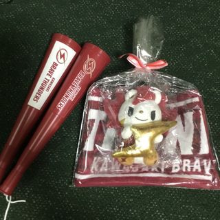 Bリーグ　川崎ブレイブサンダーズ　チーム応援用メガホン、タオル、「ロウル」くん　(バスケットボール)