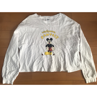 ディズニー(Disney)の値下げ ディズニー×GU print long shirts Ladies L(Tシャツ(長袖/七分))