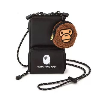 A BATHING APE じゃばら式BLACKスマホショルダー